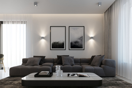 Lampă de perete din beton QUAD + 1x bec LED G9 4000K Cold 4,5W 530lm