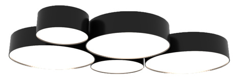 Plafonieră ARENA 35 BLACK + 2x bec LED E27 3000K Warm 7.5W 620lm