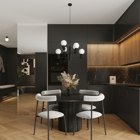 Candelabru HALO 6 negru