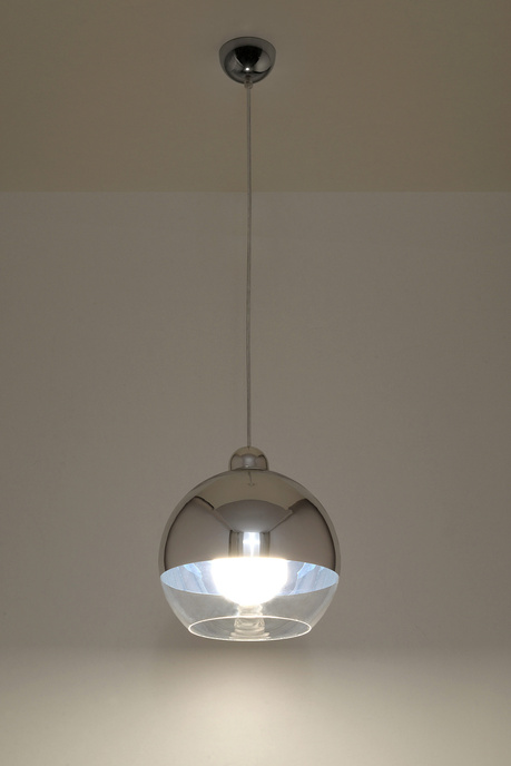 COSMO 25 lampă suspendată crom + 1x bec LED E27 4000K rece 7,5W 650lm