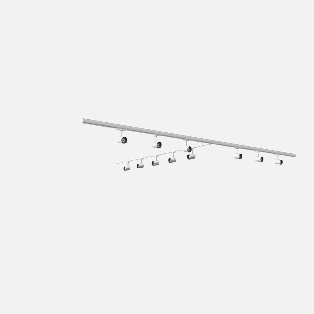 Plafonieră, 11 spoturi, sistem de șine trifazat, KAMI 88W LED 3000K