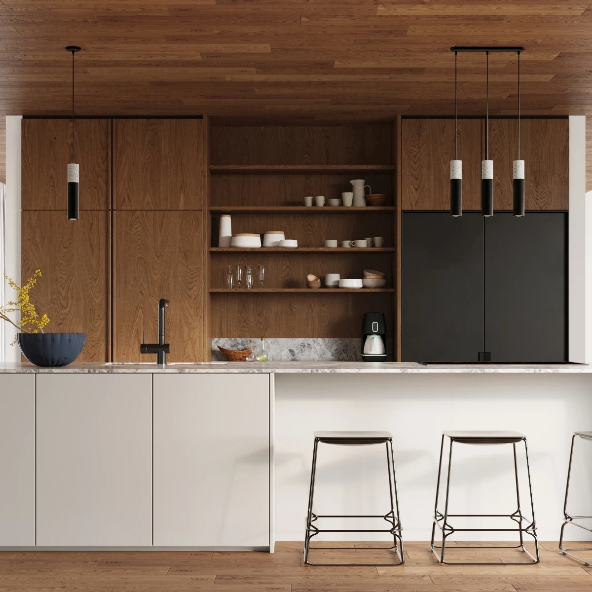 Lampă suspendată BORGIO 2 negru