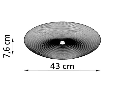 Plafonieră FUSION 430 + 4x bec LED E27 3000K Warm 7.5W 620lm