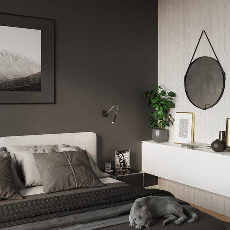 Lampă de perete AXIL negru + 1x bec LED G9 3000K Warm 4.5W 510lm