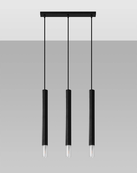 WEZYR 3 lampă suspendată negru + 3x bec LED G9 3000K Warm 4,5W 510lm