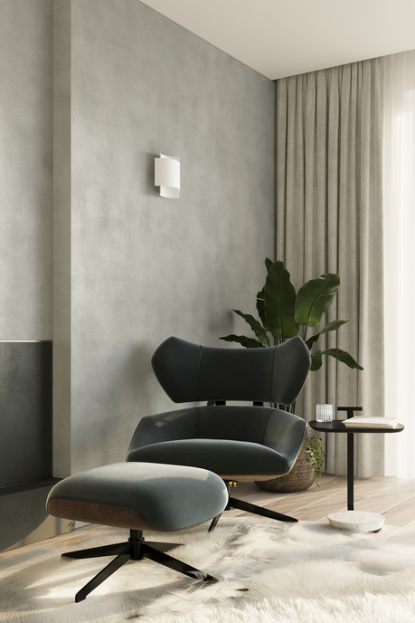 Lampă de perete IMPACT alb + 1x bec LED G9 4000K Cold 4.5W 530lm