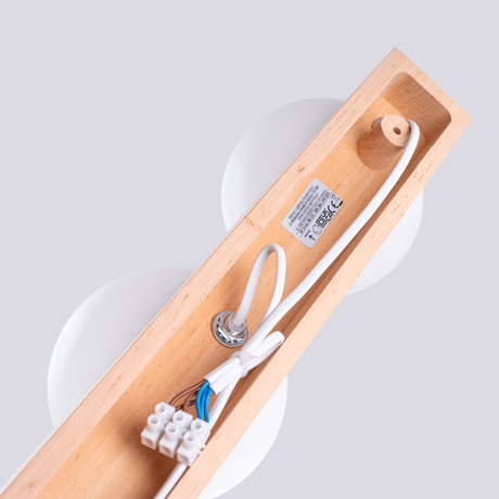 Plafonieră BULBO 3 lemn natural