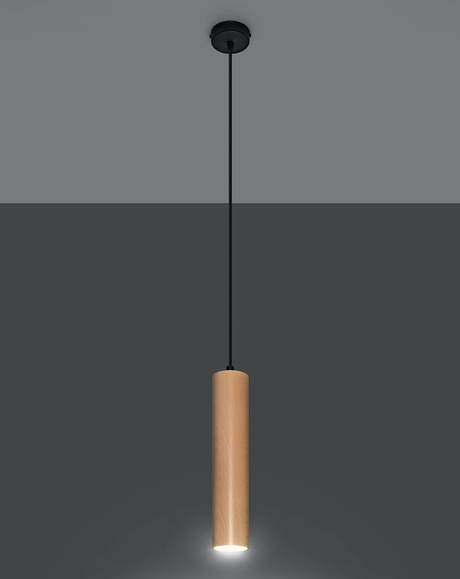 LINO 1 lampă suspendată din lemn natural + 1x GU-10 4000K rece 7W 630lm bec LED