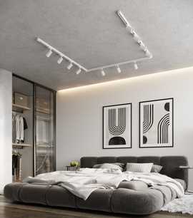 Plafonieră, 11 puncte, sistem de șine trifazat, AURA