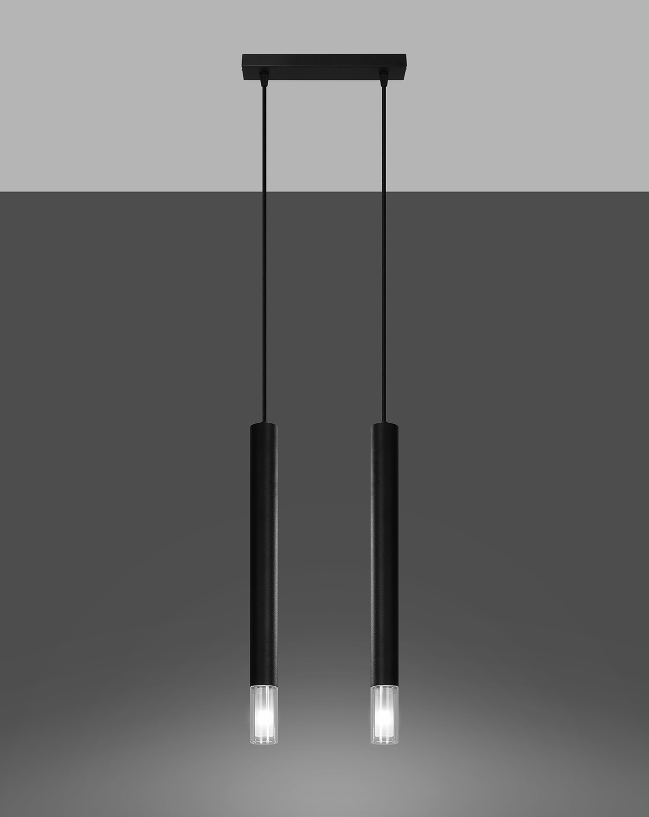 WEZYR 2 lampă suspendată negru + 2x bec LED G9 4000K rece 4,5W 530lm