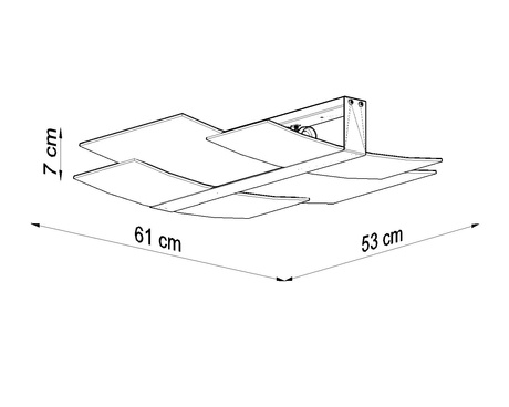 Plafonieră CELIA alb + 3x bec LED E27 3000K cald 7.5W 620lm
