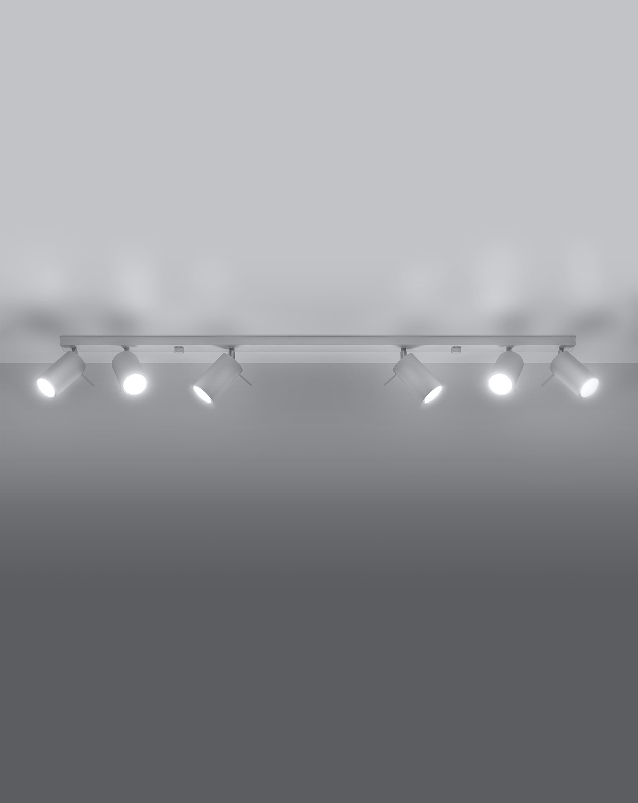 Plafonieră RING 6L alb + 6x bec LED GU-10 4000K rece 7W 630lm