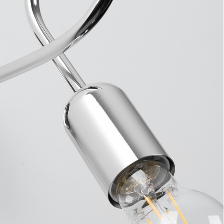 Lampă de perete SUPEŁ crom + 1X bec LED E27 3000K cald 7,5W 620lm