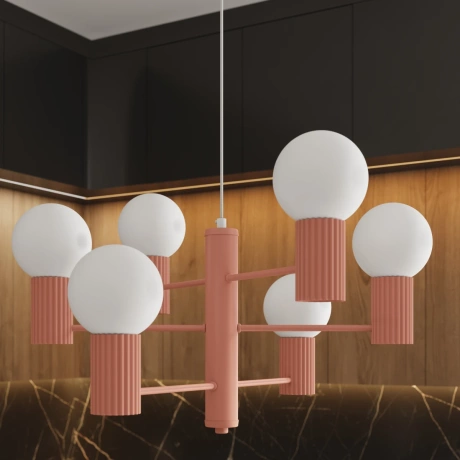 Candelabru HALO 6 piersică