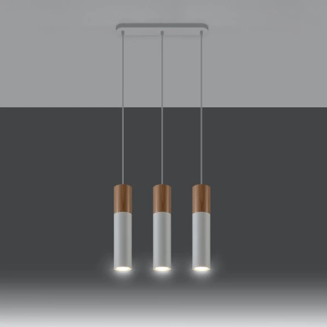 Lampă suspendată PABLO 3 alb