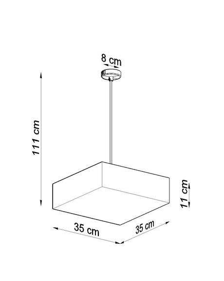 Lampa wisząca HORUS 35 BIAŁA