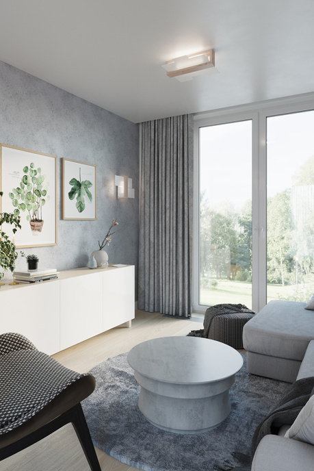 FENIKS 1 lampă de perete din lemn natural + 1x bec LED E27 4000K Cold 7,5W 650lm