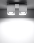 Plafonieră QUAD 2 alb + 2x bec LED GU-10 4000K rece 7W 630lm