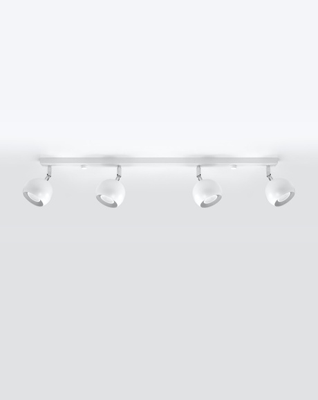 Plafonieră OCULARE 4L alb + 4x bec LED GU-10 3000K cald 7W 620lm