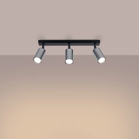 Plafonieră WINX 3 negru/cromo