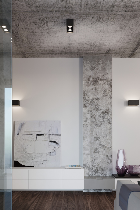 Plafonieră QUAD MAXI negru + 2x bec LED GU-10 3000K cald 7W 620lm