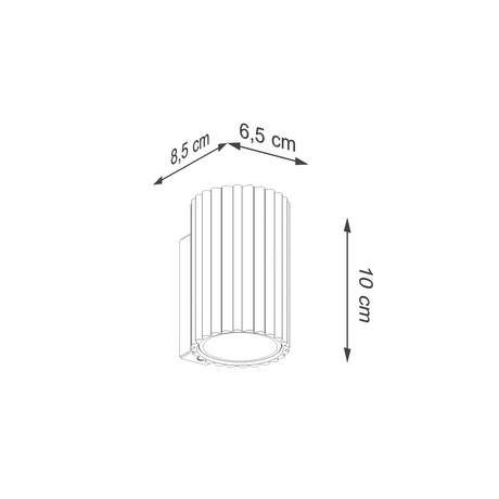 Lampă de perete KARBON 10 taupe