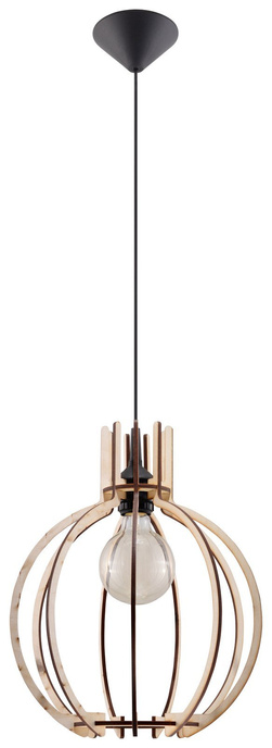 ARANCIA lampă suspendată lemn natural + 1x bec LED E27 3000K cald 7.5W 620lm