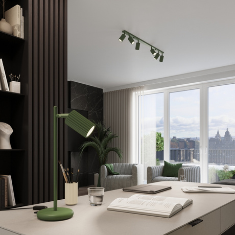 Lampă de masă KARBON verde măsliniu