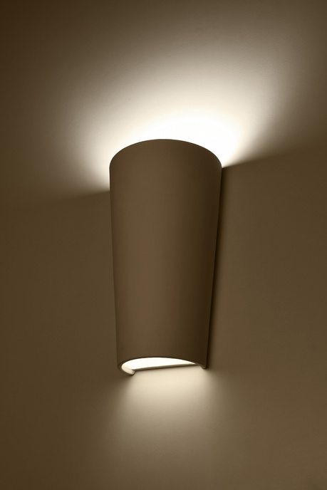 Lampă de perete ceramică LANA alb + 1x bec LED E27 4000K rece 7,5W 650lm