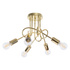 Candelabru SUPEŁ 5 auriu lucios + 5X bec LED E27 3000K Warm 7,5W 620lm