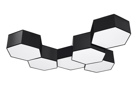 Plafonieră SUNDE 13 negru + 2x bec LED E27 4000K Cold 7.5W 650lm