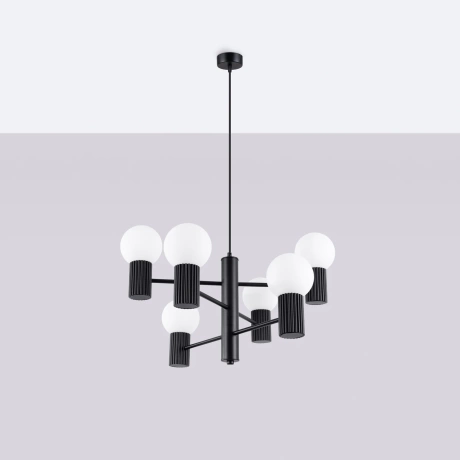 Candelabru HALO 6 negru