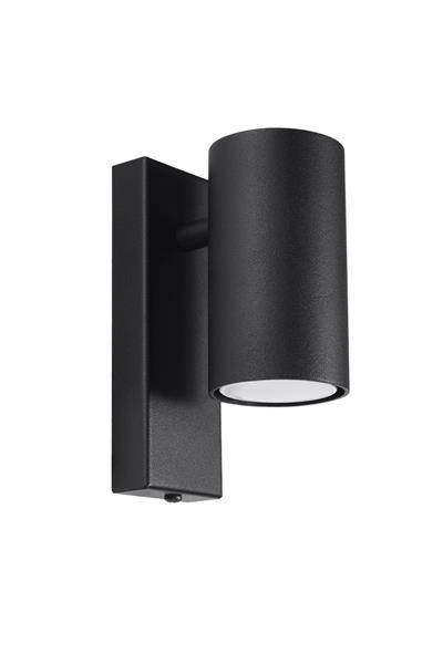 Lampă de perete UTTI negru + 1x bec LED GU-10 3000K Warm 7W 620lm
