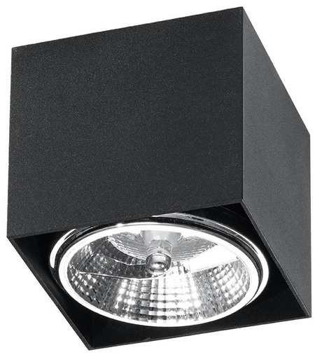Plafonieră BLAKE negru + 1x bec LED GU10 AR111 4000K COLD 10W 850lm