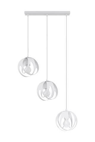 TULOS 3L lampă suspendată albă + 3x bec LED E27 3000K Warm 7.5W 620lm