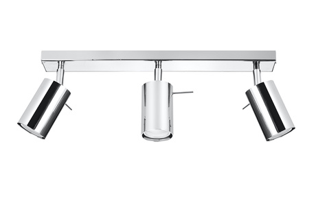 Plafonieră RING 3 crom + 3x bec LED GU-10 4000K Cold 7W 630lm