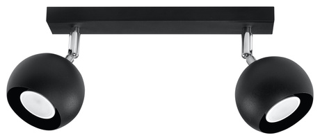 Plafonieră OCULARE 2 negru + 2x bec LED GU-10 3000K Warm 7W 620lm