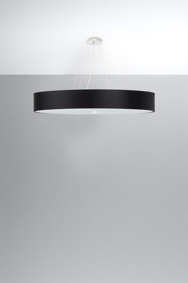 Candelabru SKALA 100 negru + 6x bec LED E27 4000K rece 7.5W 650lm