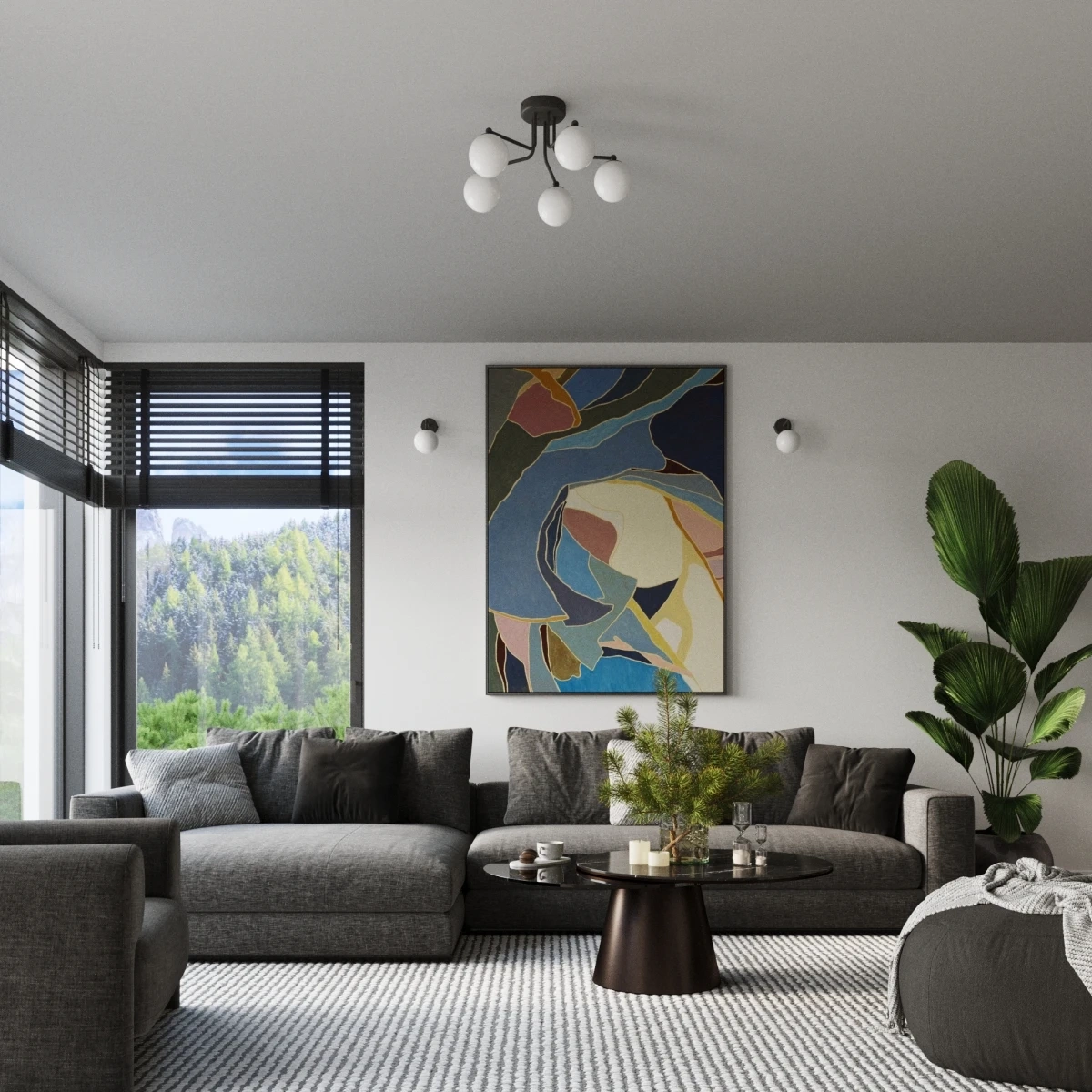 Candelabru ASTRAL 3 negru