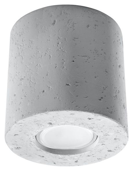 Plafonieră din beton ORBIS + 1x bec LED GU-10 3000K Warm 7W 620lm