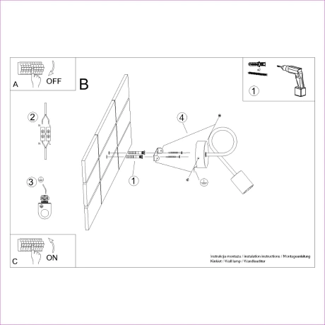 Lampă de perete EMBER alb