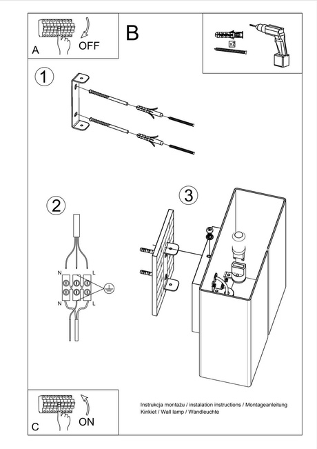LINEA lampă de perete alb + 2x bec LED G9 4000K rece 4.5W 530lm