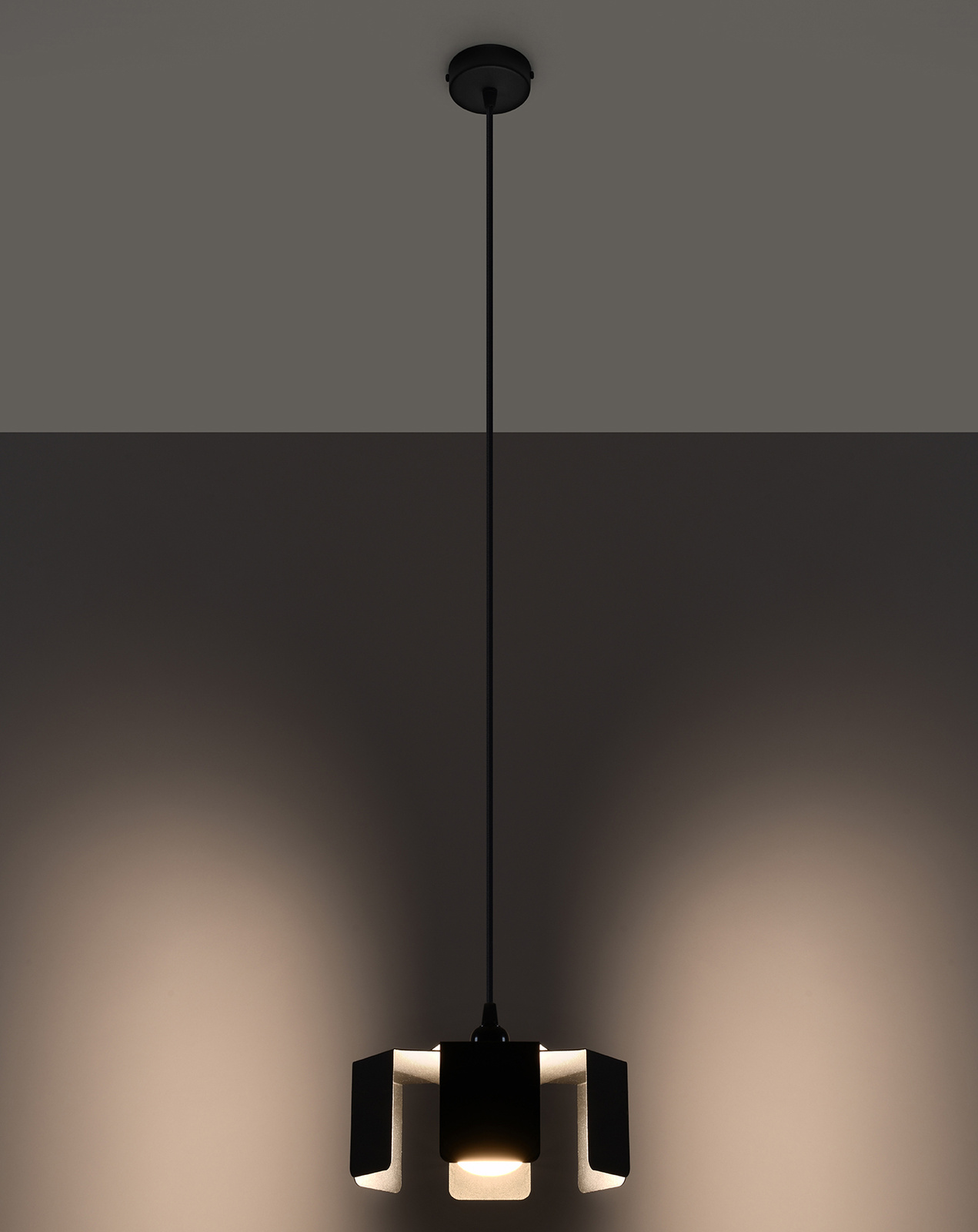 Lampă suspendată TULIP negru + 1x bec LED E27 3000K cald 7,5W 620lm