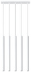 PASTELO 5 lampă suspendată albă + 5x bec LED G9 3000K Warm 4.5W 510lm
