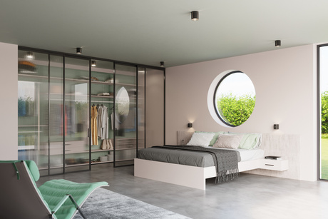 INEZ lampă de perete negru + 1x bec LED G9 4000K rece 4,5W 530lm