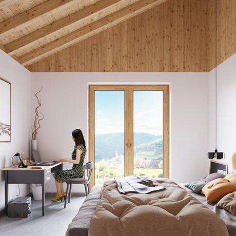 Lampă suspendată TULIP negru + 1x bec LED E27 3000K cald 7,5W 620lm