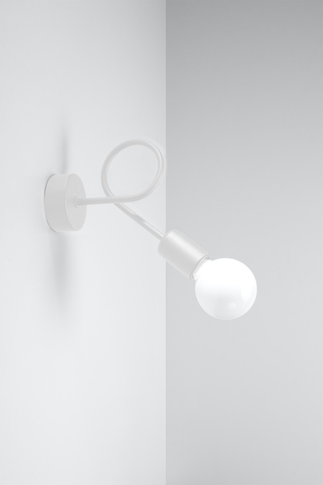 Lampă de perete SUPEŁ alb + 1x bec LED E27 3000K cald 7,5W 620lm