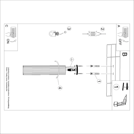 Plafonieră KARBON 40 alb