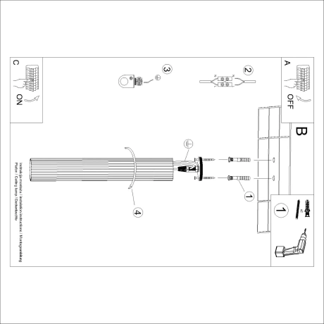 Plafonieră KARBON 60 alb