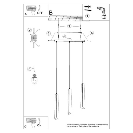 PRYSM 3L lampă suspendată albă + 3x bec LED G9 3000K Warm 4.5W 450lm